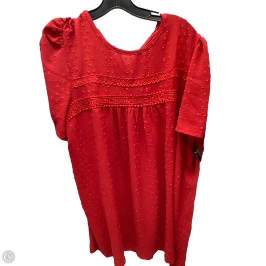 Top Short Sleeve By Clothes Mentor In Red, Size: 3x