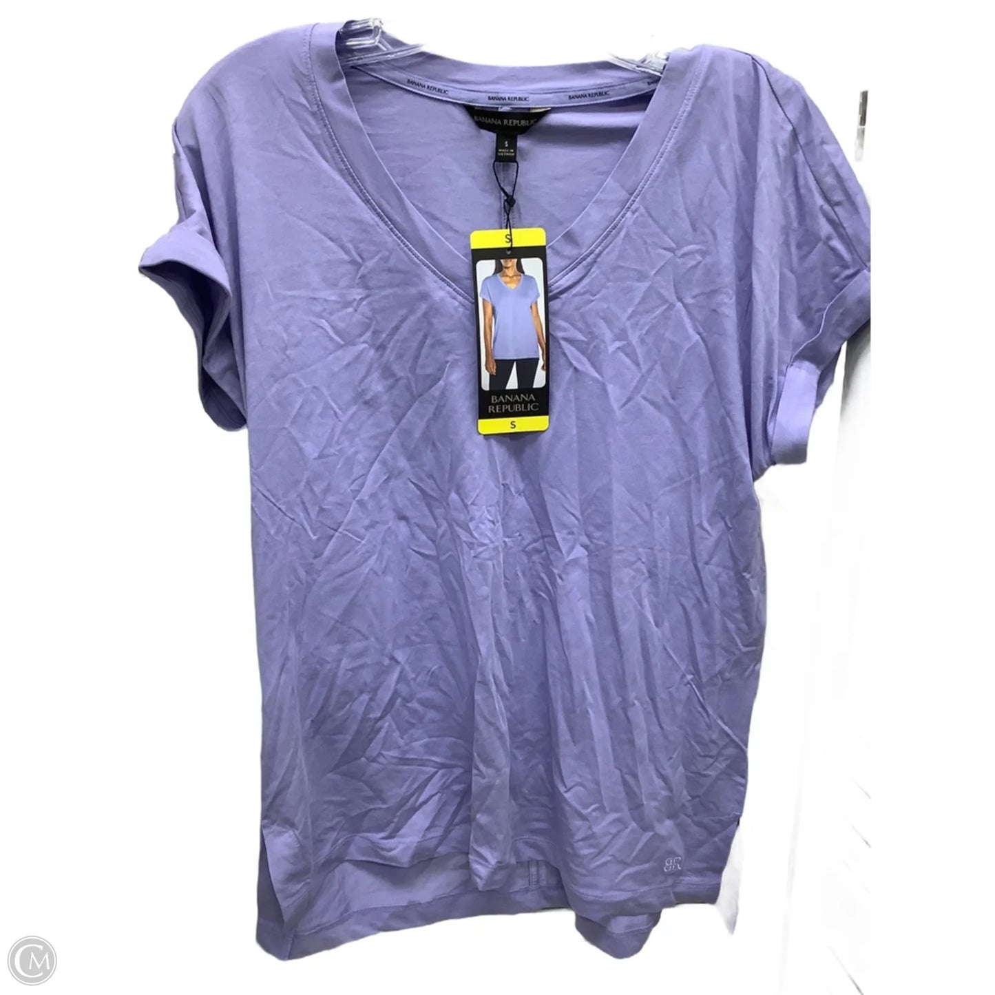 Top Short Sleeve By Banana Republic In Blue, Size: S