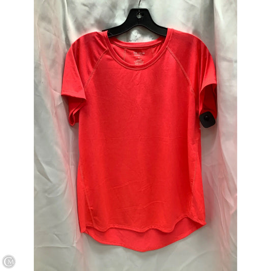Athletic Top Short Sleeve By Tek Gear In Orange, Size: L