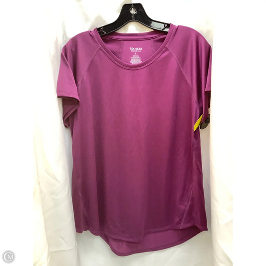 Athletic Top Short Sleeve By Tek Gear In Purple, Size: L
