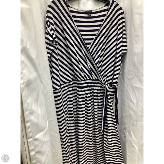 Dress Casual Midi By Talbots In Striped Pattern, Size: 2x