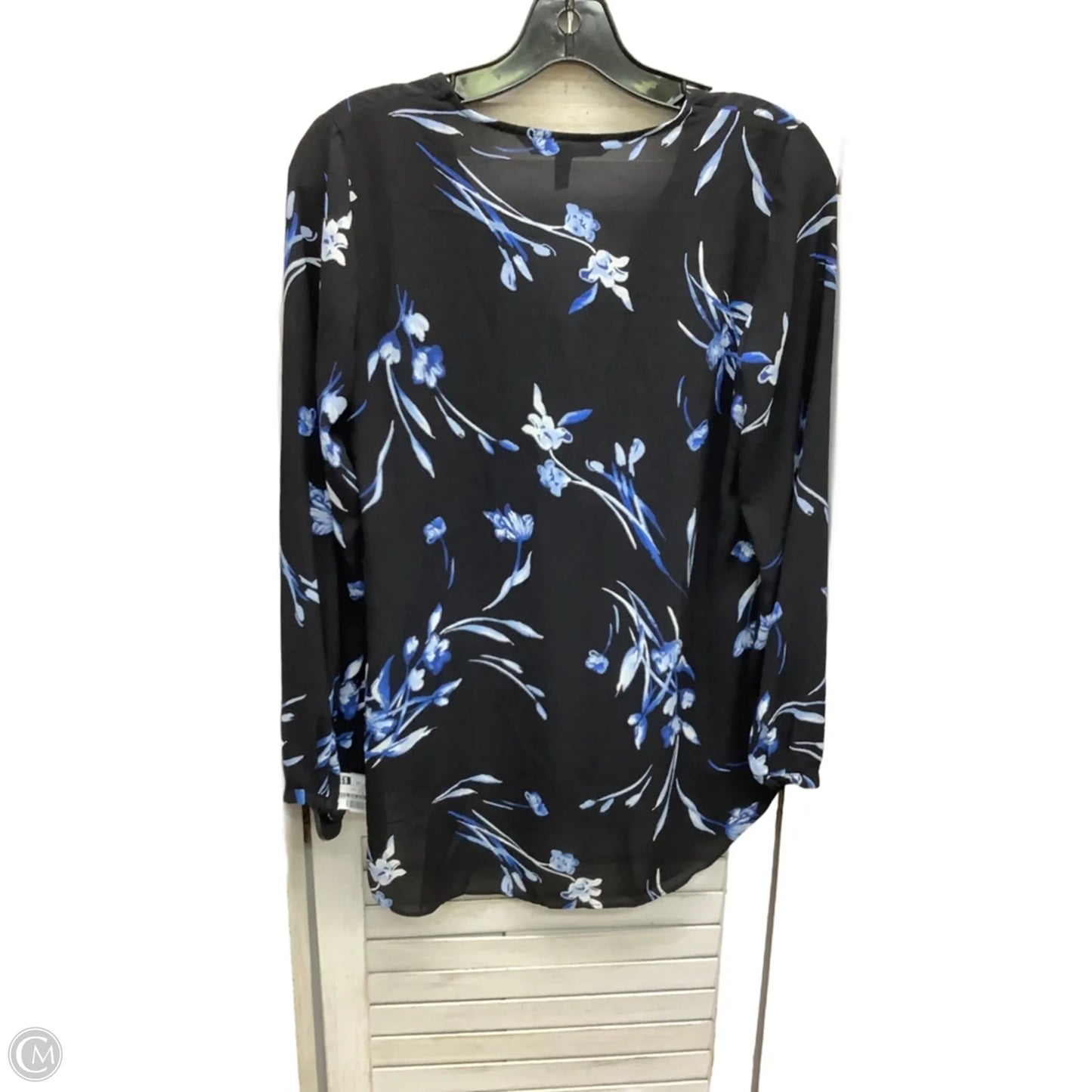 Top Long Sleeve By White House Black Market In Floral Print, Size: Xxs