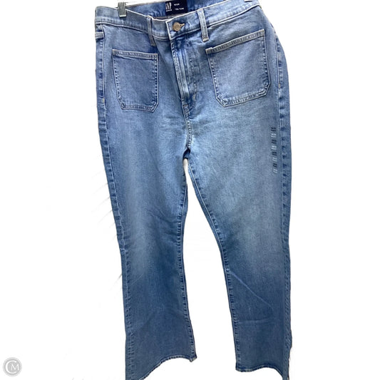 Jeans Flared By Gap In Blue Denim, Size: 16