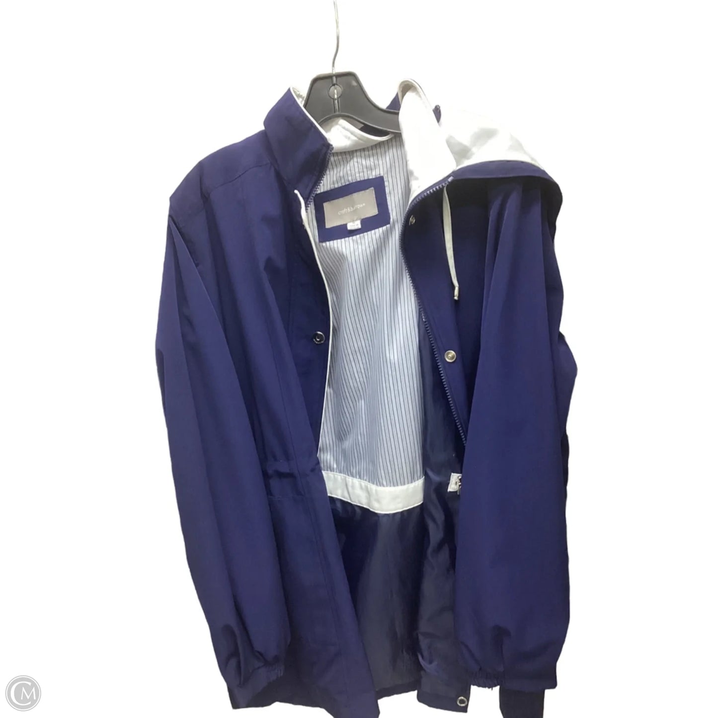 Jacket Windbreaker By Croft And Barrow In Blue, Size: M