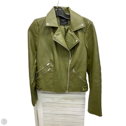 Jacket Moto By Zara In Green, Size: S