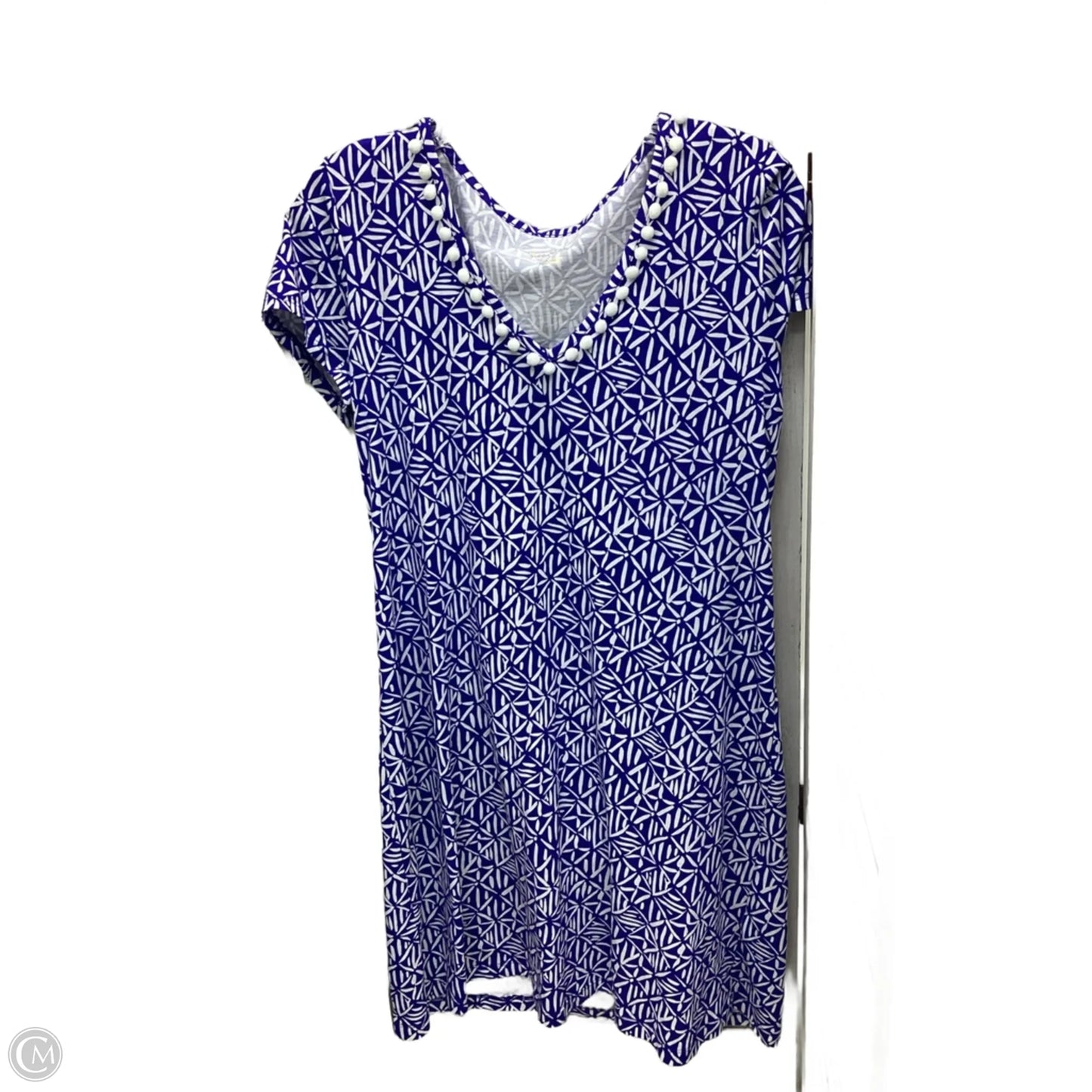 Dress Designer By Lilly Pulitzer In Blue & White, Size: M