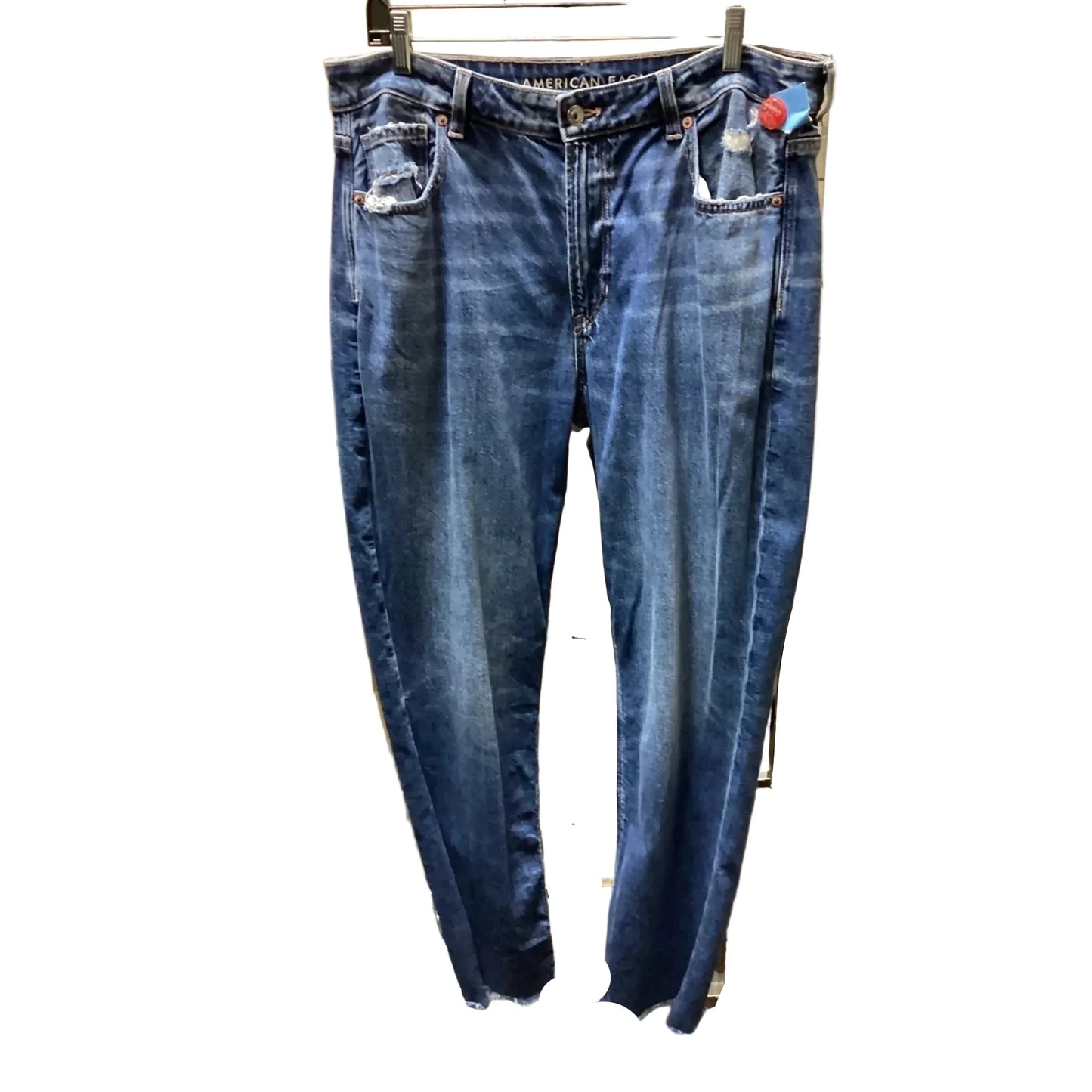 Jeans Boyfriend By American Eagle In Blue Denim, Size: 14