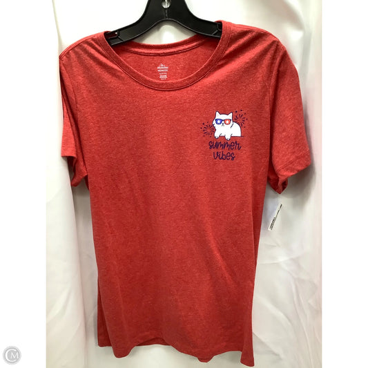 Top Short Sleeve By Clothes Mentor In Red, Size: L