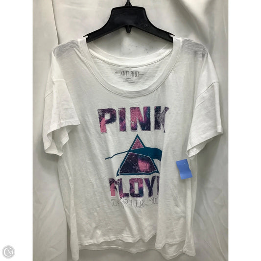 Top Short Sleeve By Clothes Mentor In White, Size: L