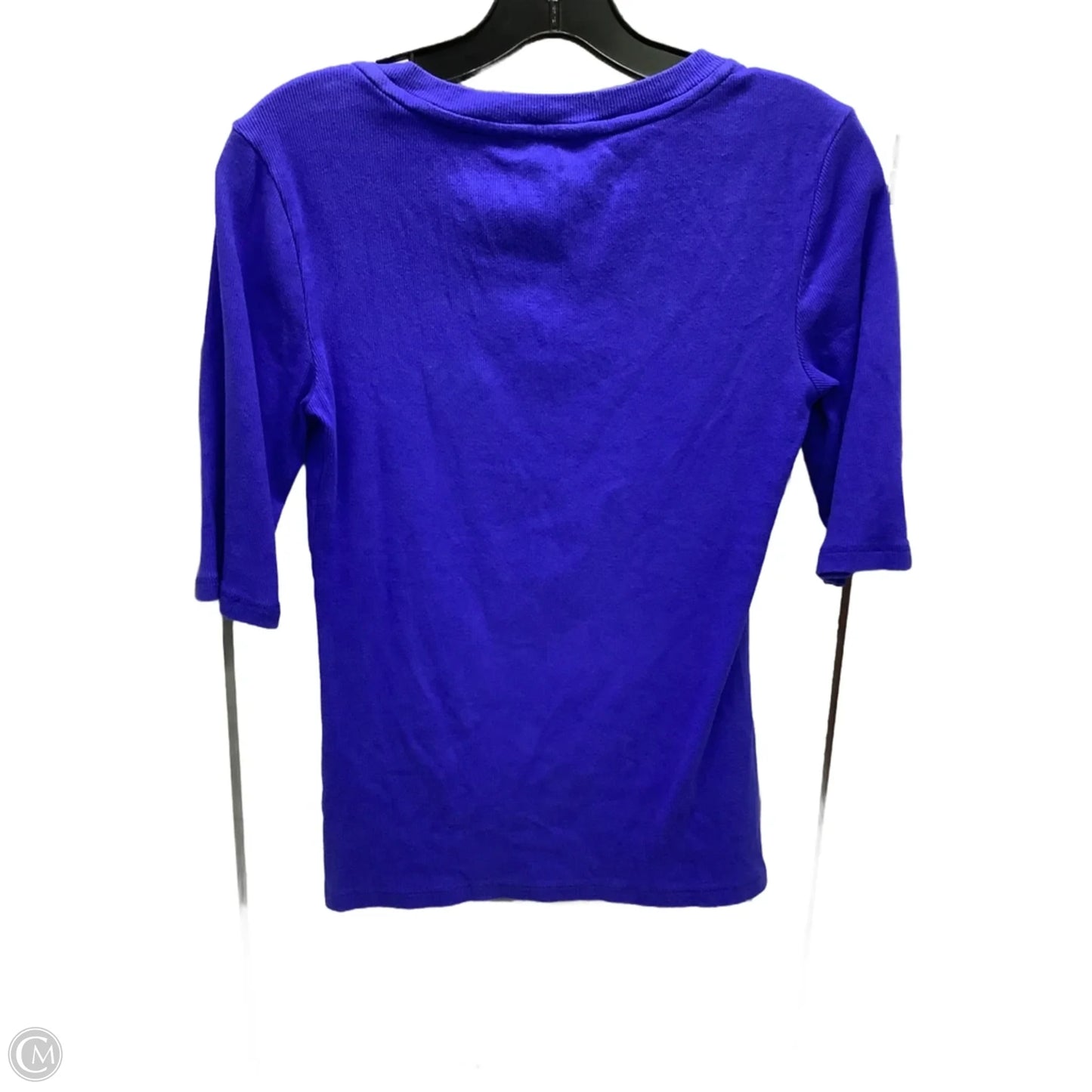 Top 3/4 Sleeve By Banana Republic In Blue, Size: M