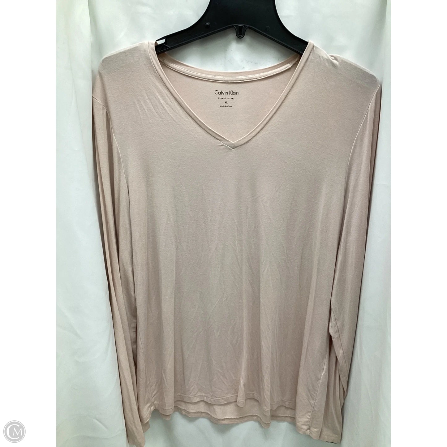 Top Long Sleeve By Calvin Klein In Pink, Size: Xl