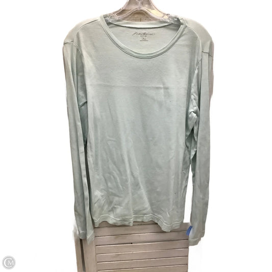 Top Long Sleeve By Eddie Bauer In Aqua, Size: Xl