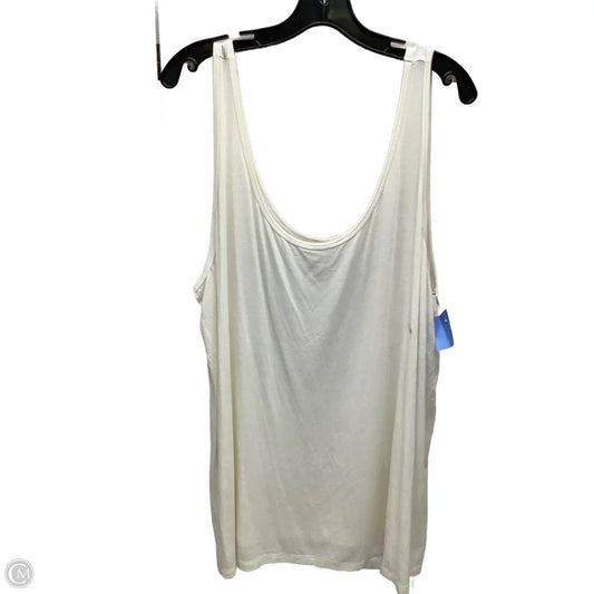 Top Sleeveless By Lane Bryant In Ivory, Size: 26