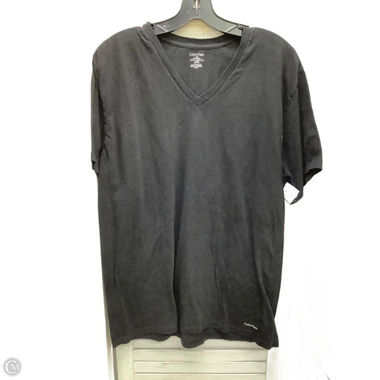 Top Short Sleeve By Calvin Klein In Black, Size: L