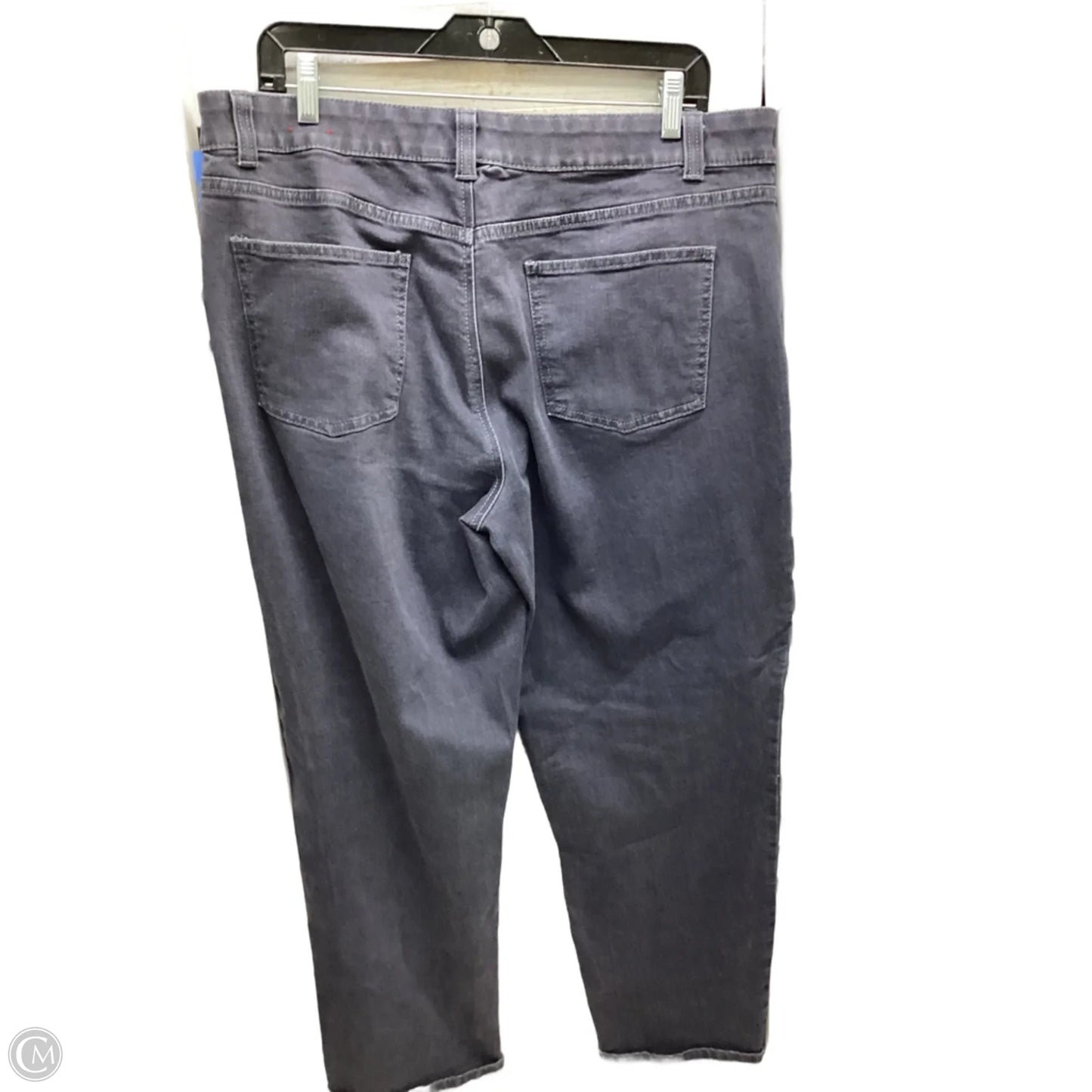 Jeans Straight By Talbots In Grey Denim, Size: 16