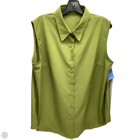 Top Sleeveless By Clothes Mentor In Green, Size: Xxl