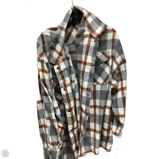 Jacket Shirt By Clothes Mentor In Plaid Pattern, Size: Xxl