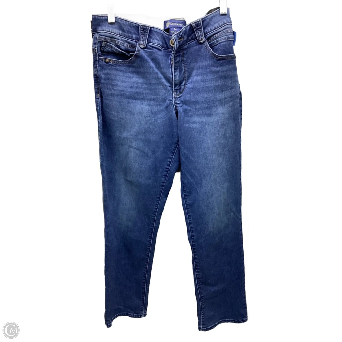 Jeans Straight By Democracy In Blue Denim, Size: 14