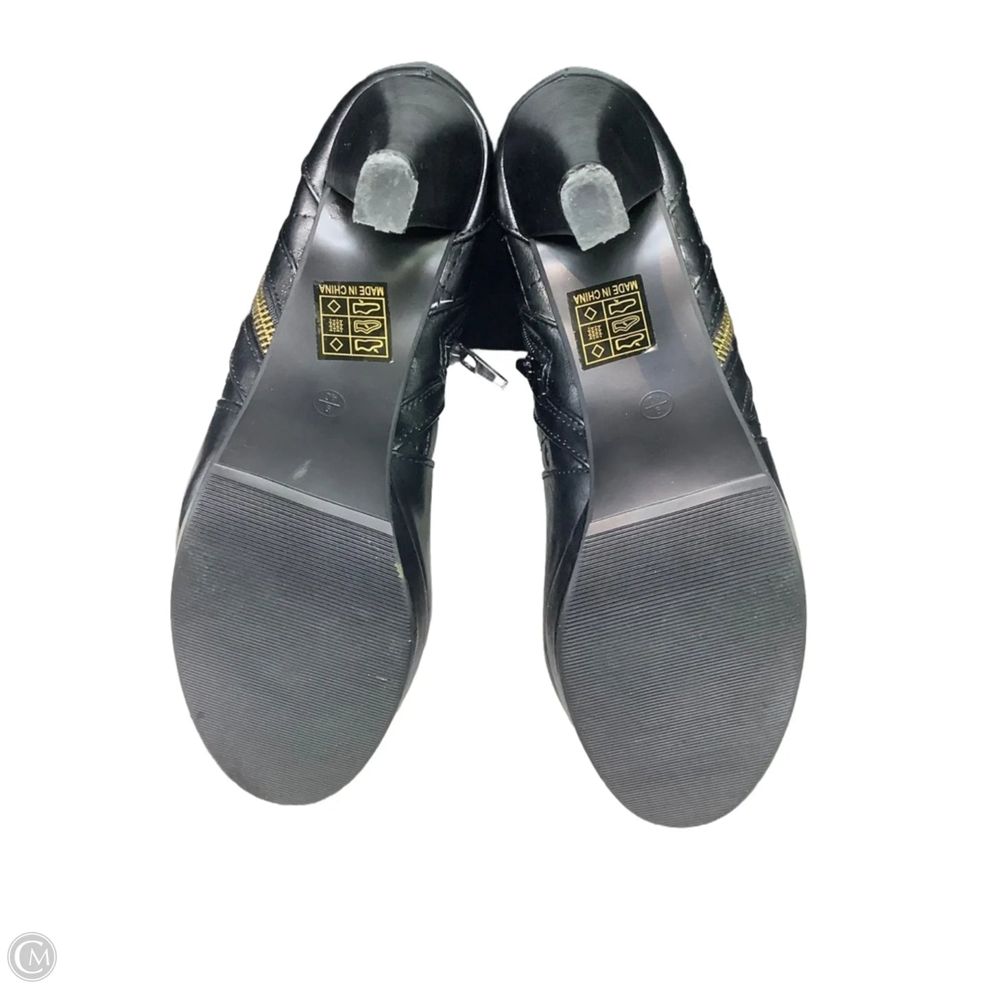 Boots Ankle Heels By Clothes Mentor In Black, Size: 9