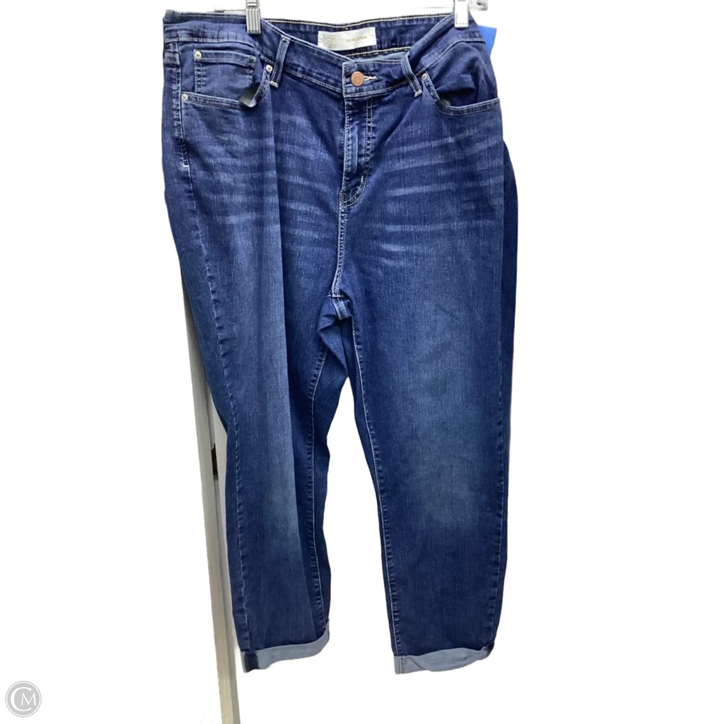 Jeans Boyfriend By Levis In Blue Denim, Size: 22