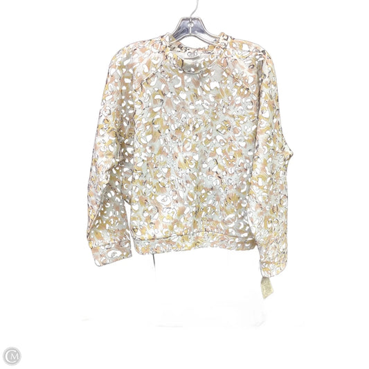 Sweatshirt Crewneck By Sage In Leopard Print, Size: L