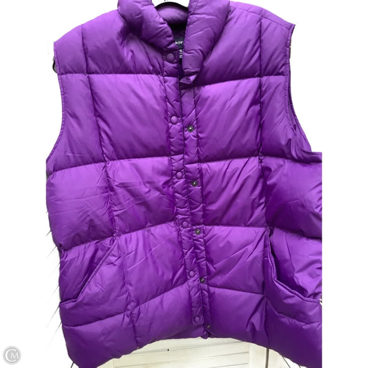 Vest Puffer & Quilted By Lands End In Purple, Size: 1x