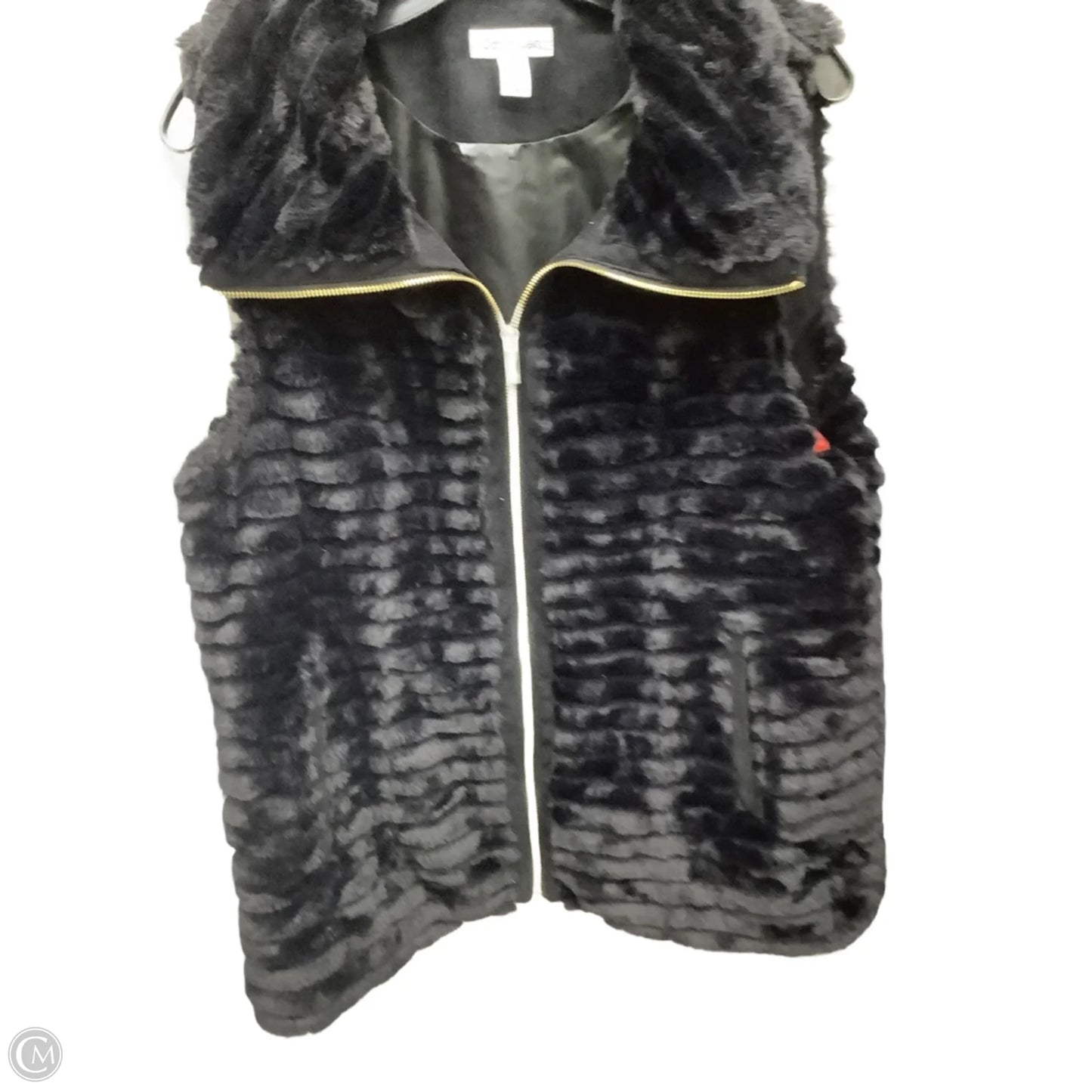 Vest Faux Fur & Sherpa By Calvin Klein In Black, Size: L