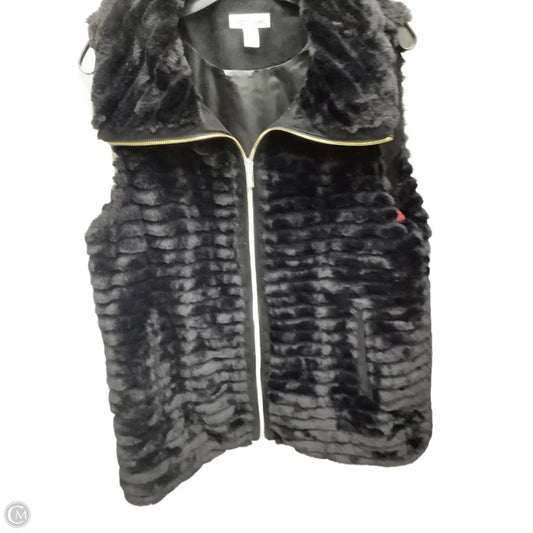 Vest Faux Fur & Sherpa By Calvin Klein In Black, Size: L