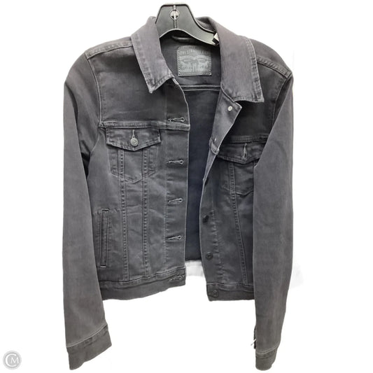 Jacket Denim By Levis In Black Denim, Size: M