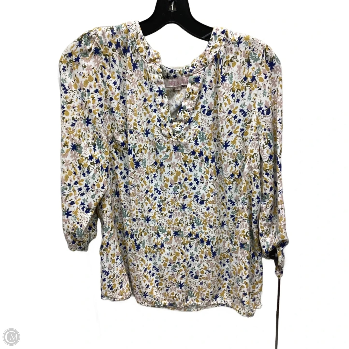 Top Long Sleeve By Clothes Mentor In Floral Print, Size: L