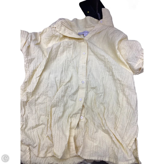 Top Short Sleeve By Loft In Yellow, Size: Xs