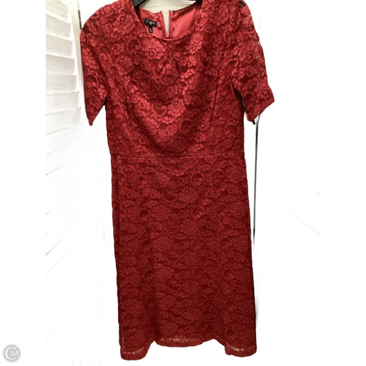 Dress Party Midi By Talbots In Red, Size: 8p
