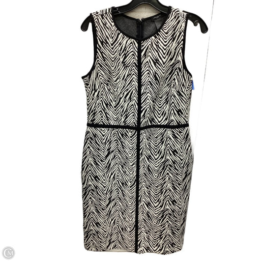 Dress Casual Midi By Ann Taylor In Black & Cream, Size: 6