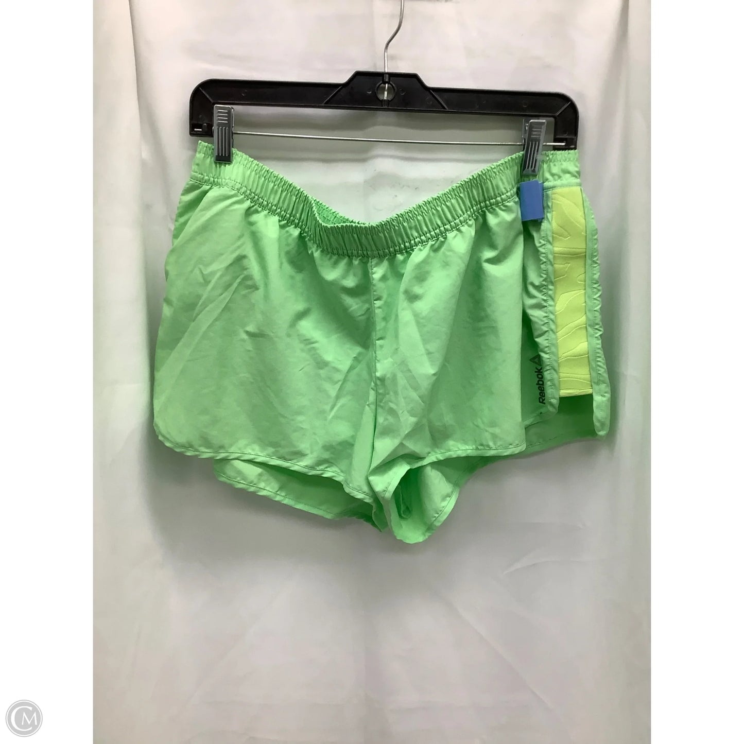 Athletic Shorts By Reebok In Green & Yellow, Size: Xl