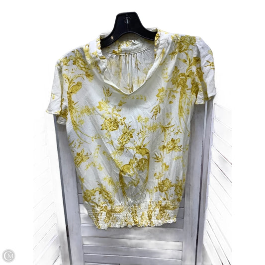 Top Short Sleeve By Rose And Olive In Floral Print, Size: M