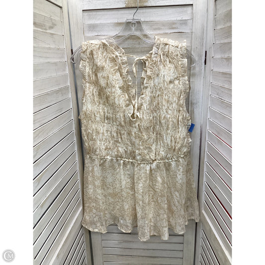 Top Sleeveless By Torrid In Cream & Tan, Size: 1x