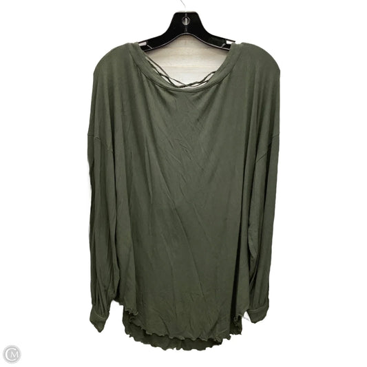 Top Long Sleeve By Free People In Green, Size: M