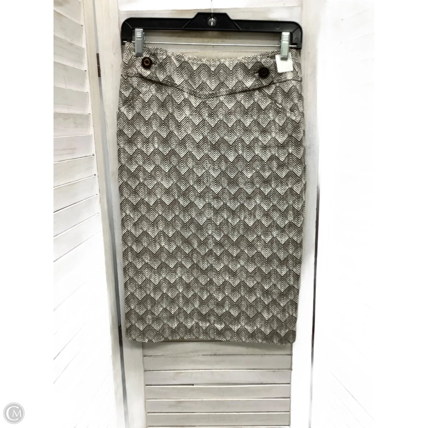 Skirt Designer By Tory Burch In Tan & White, Size: 2