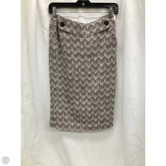 Skirt Designer By Tory Burch In Tan & White, Size: 2