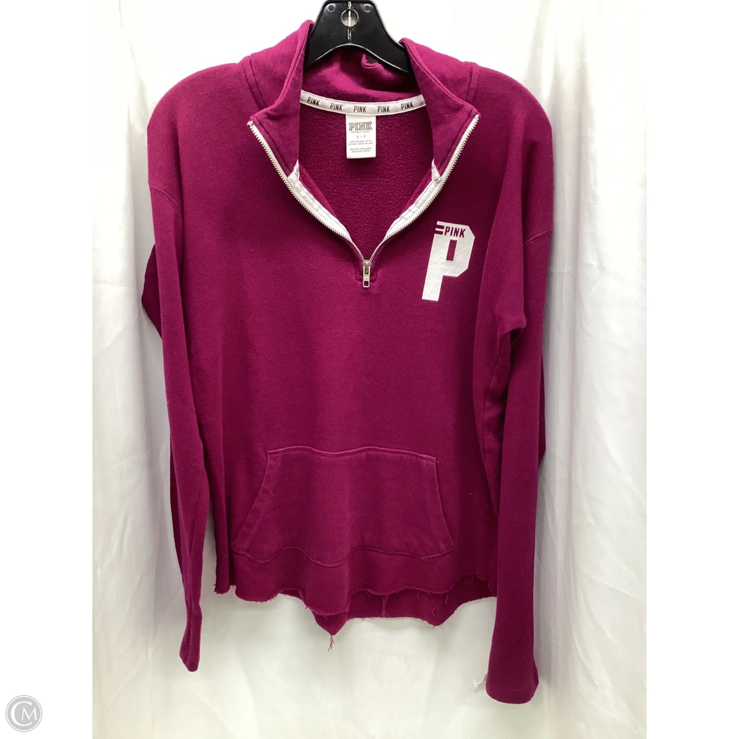 Sweatshirt Collar By Pink In Purple, Size: S