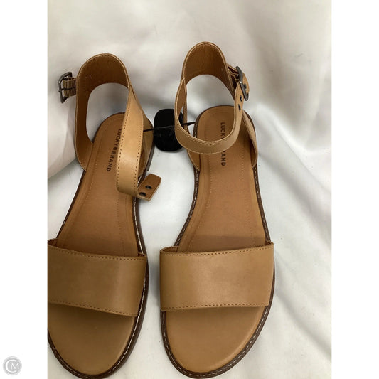 Sandals Flats By Lucky Brand In Brown, Size: 9.5