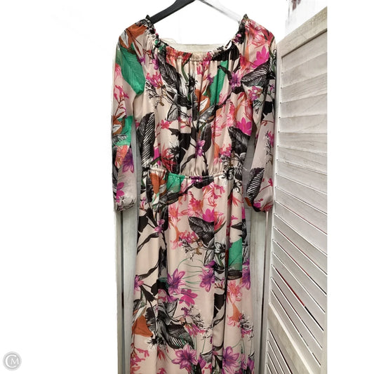 Dress Casual Maxi By Nine West Apparel In Tropical Print, Size: 4