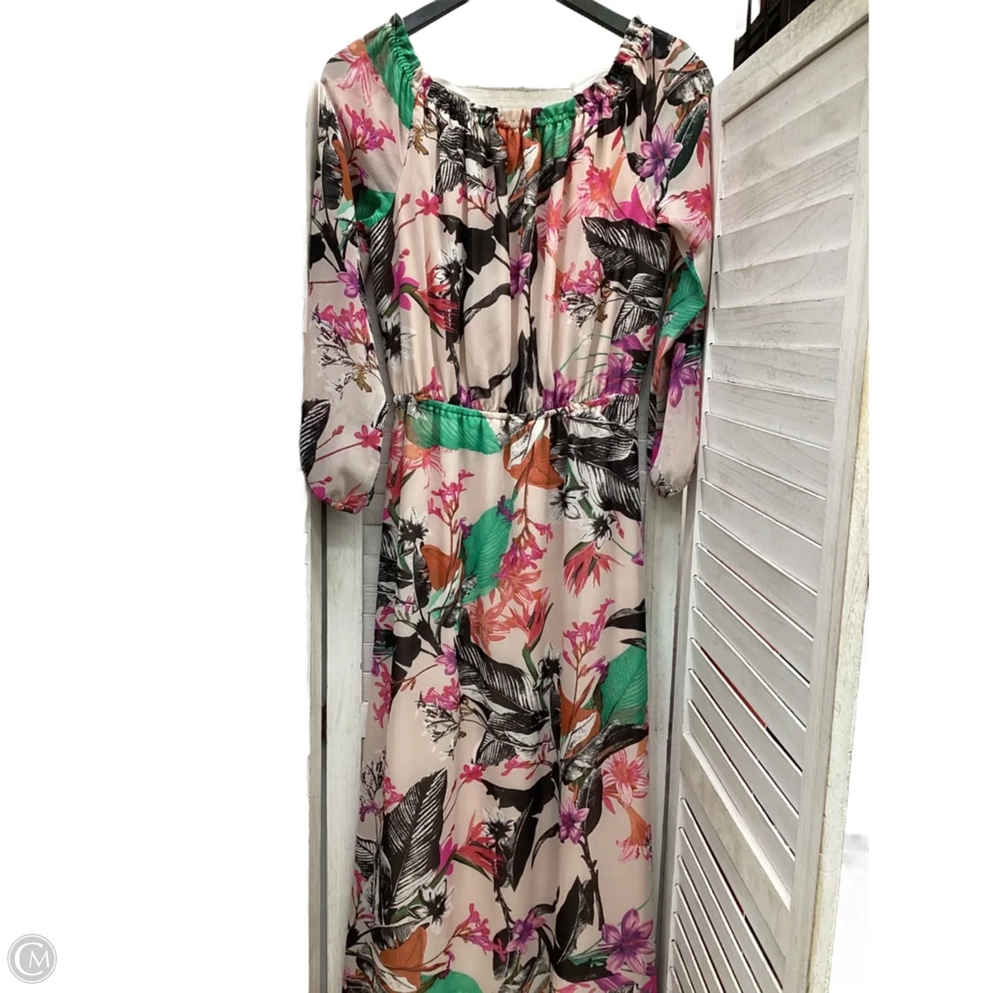 Dress Casual Maxi By Nine West Apparel In Tropical Print, Size: 4