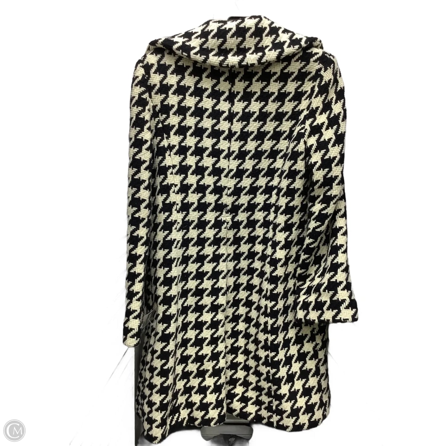 Coat Wool By Calvin Klein In Black & Cream, Size: 6