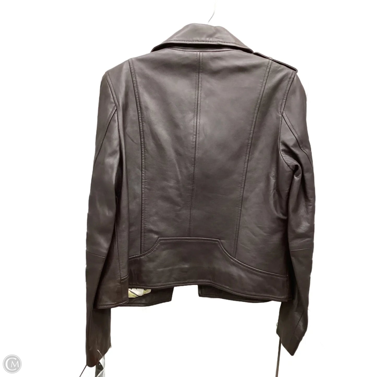 Jacket Moto Leather By Sam Edelman In Brown, Size: S
