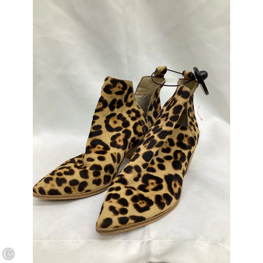 Boots Ankle Heels By Sole Society In Leopard Print, Size: 7