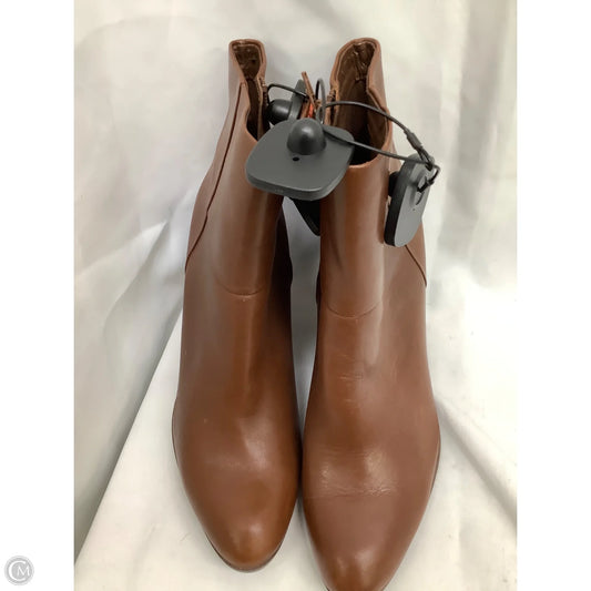 Boots Ankle Heels By Nine West In Brown, Size: 11