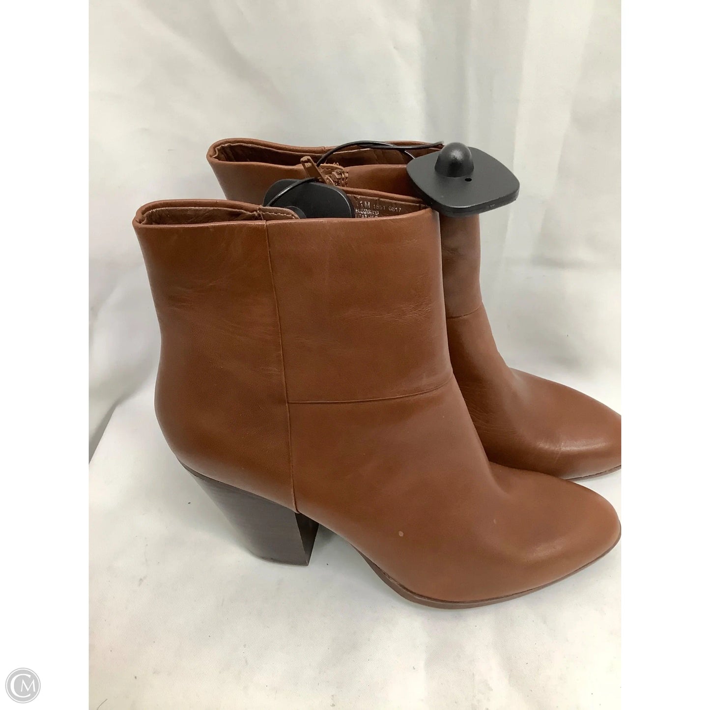 Boots Ankle Heels By Nine West In Brown, Size: 11