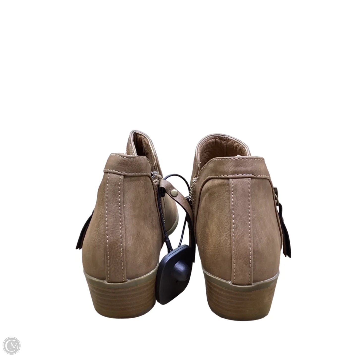 Boots Ankle Heels By Just Fab In Brown, Size: 8.5