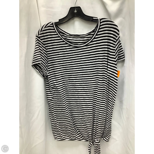 Top Short Sleeve By Caslon In Striped Pattern, Size: L